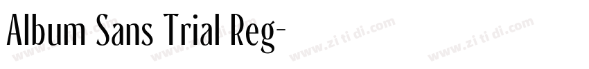 Album Sans Trial Reg字体转换